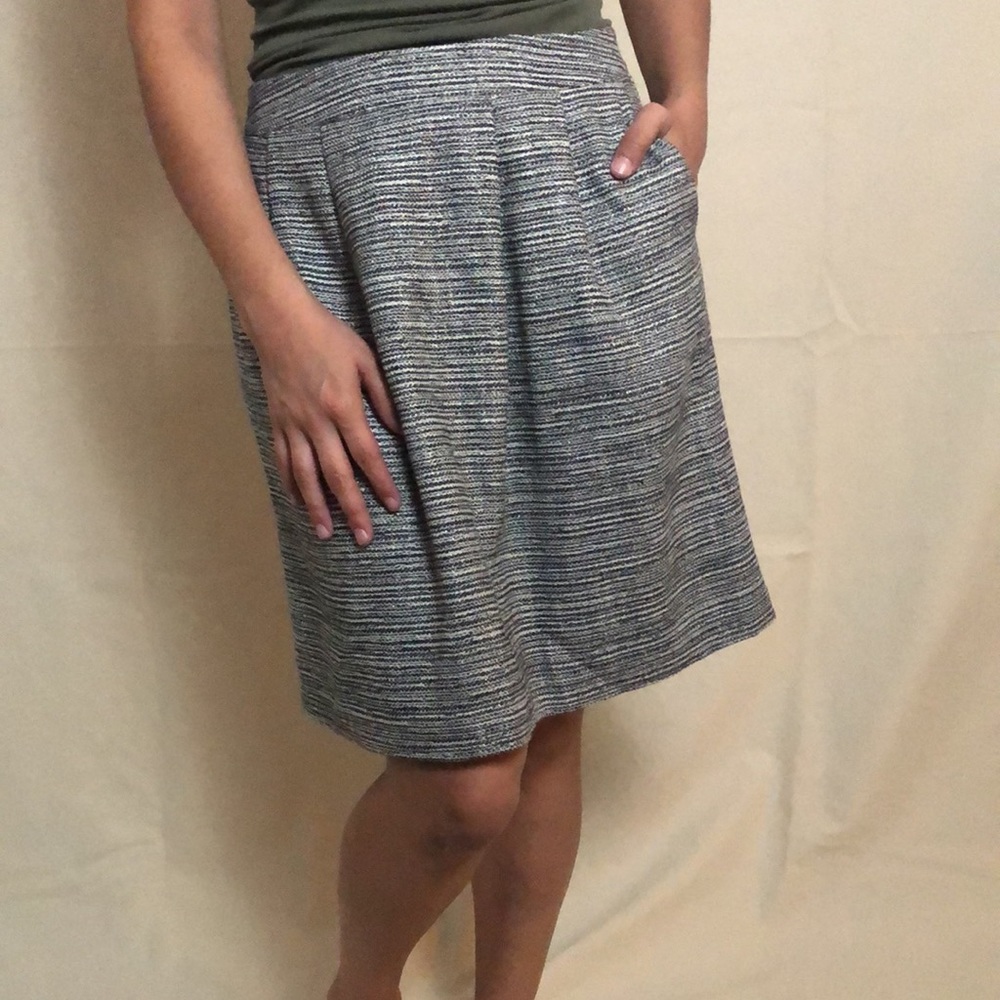 Navy white skirt